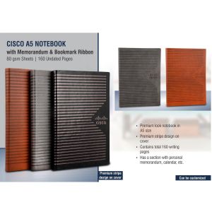 101-B104*Cisco A5 notebook with memorandum & Bookmark ribbon