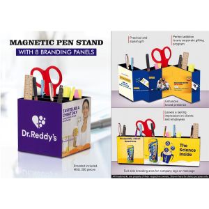 101-B155*Magnetic Pen stand with full side branding area