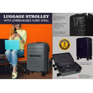 101-E347*Cabin Size 20 inch Luggage Strolley with Unbreakable Hard Shell High quality wheels