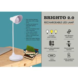 101-E353*Brighto 2.0 Rechargeable LED lamp 