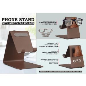 101-E371*Phone Stand With Spectacle Holder Perfect For Glasses & Goggles