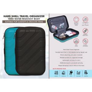 101-E385*Hard Shell Travel Organizer With Unbreakable Shell | Suitable For Gadgets & Delicate Items | Shock Absorbing & Water Resistant