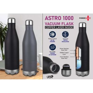 101-H297*Astro 1000 Vacuum Flask 304 Grade Steel Keeps hot for 1824 hours Copper Layer inside Capacity 1L Approx