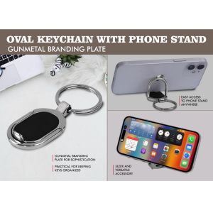 101-J139*Oval Keychain With Phone Stand