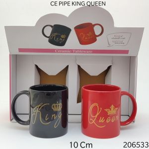 CE PIPE KING QUEEN MUG (16)*206533