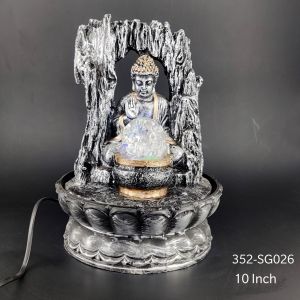 SMALL RD BUDH FOUNTAIN BALL*352-SG026