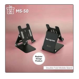 362024MS50*METAL DOUBLE FOLD BLACK MOBILE STAND