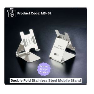 362024MS51*STAINLESS STEEL DOUBLE FOLD MOBILE STAND