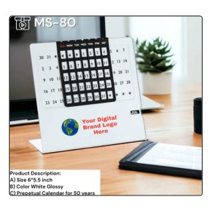 362024MS80*S.S. WHITE COTTED PERPANTUAL CALENDER