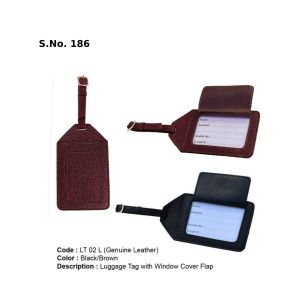 LT 02 L*Luggage Tag  Genuine Leather