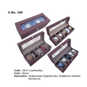 OB 01*Organiser Box for Watch  Bangles  Leatherette