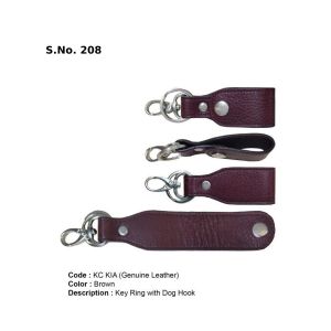 KC KIA L*Key Ring with Dog Hook Genuine Leather