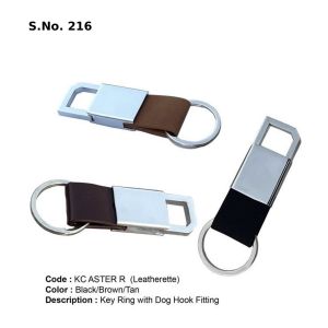 KC ASTER R*Key Ring with Dog Hook Fitting  Leatherette