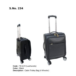 TB 02 R*Cabin Trolley Bag  Leatherette 4 Wheeler