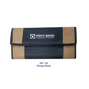 53202498*JUTE CHEQUE BOOK COVER