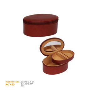 822024410*OVAL SHAPE LEATHER JEWELLERY BOX