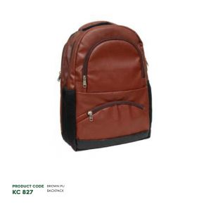 822024827*BROWN PU BACKPACK