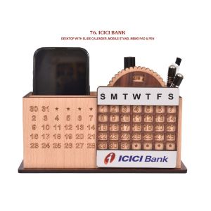 96202476*DESKTOP WITH SLIDE CALENDER MOBILE STAND MEMOPAD & PEN