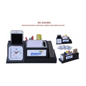 96202480*DESKTOP WITH WATCH COASTER SET MOBILE STAND MEMOPAD & PEN