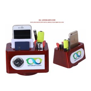 96202484*REVOLVING DESKTOP WITH WATCH MOBILE STAND MEMOPAD & PEN