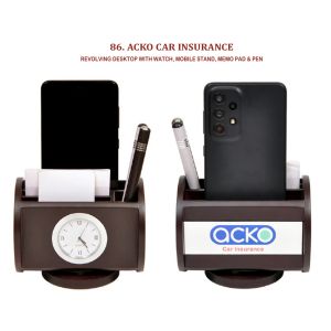 96202486*REVOLVING DESKTOP WITH WATCH MOBILE STAND MEMOPAD & PEN