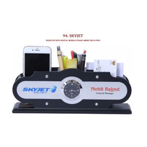 96202494*DESKTOP WITH WATCH MOBILE STAND MEMOPAD & PEN