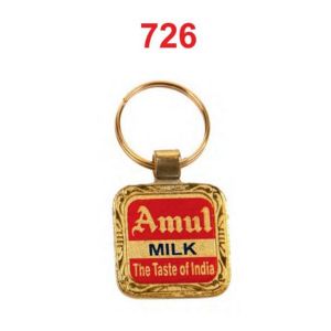 DA7262024*GOLDEN CHAIN FOLD LAMINATION METAL KEYCHAIN