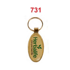 DA7312024*GOLDEN CHAIN FOLD LAMINATION METAL KEYCHAIN