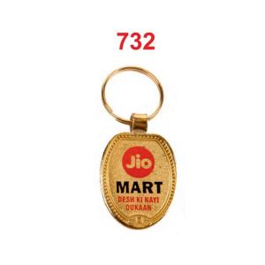 DA7322024*GOLDEN CHAIN FOLD LAMINATION METAL KEYCHAIN