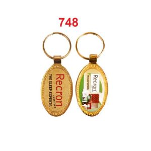 DA7482024*GOLDEN CHAIN FOLD DIGITAL PHOTO LAMINATION METAL KEYCHAIN