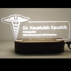 dr. table top name plate Adopter Light 
